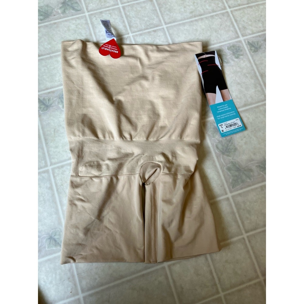 Shaping High Waist Shorts Womens Sz L‎ Assets By Spanx A Whole Lot Shaping Level